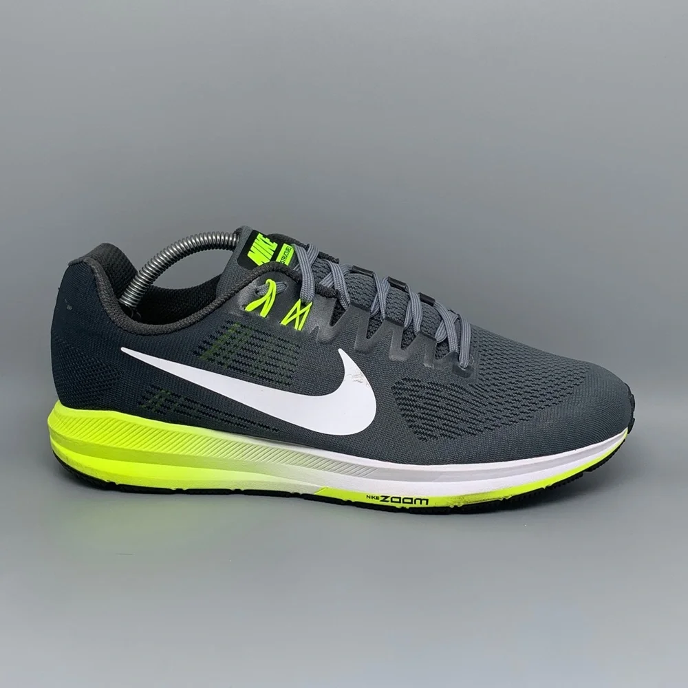 Nike Air‎ Zoom Structure 21 Gray Volt Running Shoes 904700-007 Men’s Sz 10